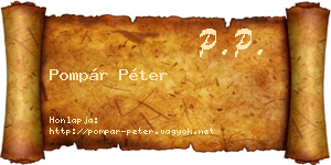 Pompár Péter névjegykártya